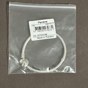 Pandora Silver Snake Chain Bracelet with Signature Clasp